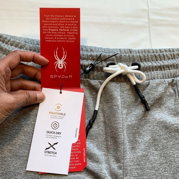 NWT Spyder Active ProWEB Jogger Sweat Pants Mens XL Fleece Lined Athletic Sports - Picture 6 of 11